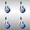 Service Caster 4 Inch 316SS Blue Polyurethane Swivel 3/4 Inch Expanding Stem Caster Set SCC SCC-SS316EX20S414-PPUB-BLUE-34-4 - alternate 2